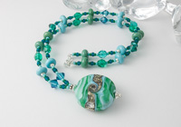 "Seafoam" Lampwork Necklace alternative view 2