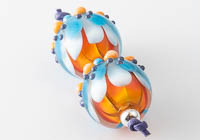 Lampwork Dahlia Bead Pair alternative view 1