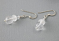 "Ice Quartz" Lampwork Earrings alternative view 2