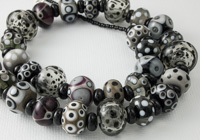 Black and Grey Lampwork Necklace alternative view 1