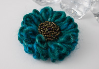 Turquoise Flower Brooch