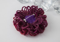 Dark Red Flower Brooch alternative view 1