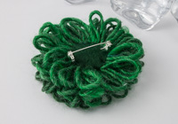 Emerald Green Flower Brooch alternative view 1