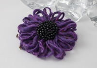 Purple Flower Brooch