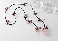 Rose Quartz Lariat alternative view 1