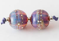 Pink and Blue Lampwork Beads