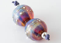 Pink and Blue Lampwork Beads alternative view 1