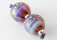 Pink and Blue Lampwork Beads alternative view 2