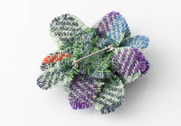 Harris Tweed Flower Brooch alternative view 1