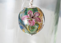 Flower Lampwork Pendant Necklace