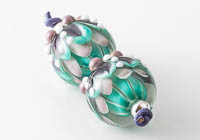 Lampwork Dahlia Bead Pair alternative view 1