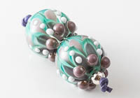 Lampwork Dahlia Bead Pair alternative view 2