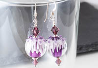 Purple Aster Lampwork Earrings alternative view 2