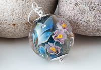 Flower Lampwork Pendant Necklace