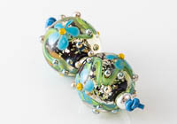 Glittery Lampwork Flower Beads alternative view 1