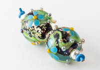 Glittery Lampwork Flower Beads alternative view 2