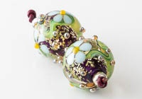 Glittery Lampwork Flower Beads alternative view 1