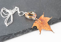 Copper Plated Leaf Pendant alternative view 2