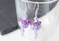 Purple Dahlia Lampwork Earrings alternative view 1