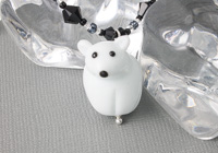 Polar Bear Lampwork Necklace