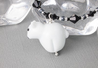 Polar Bear Lampwork Necklace alternative view 1