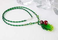 Holly Lampwork Necklace