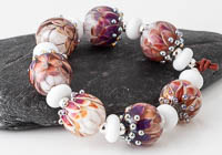 Fiery Lampwork Dahlia Bead Set alternative view 2