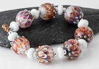 Fiery Lampwork Dahlia Bead Set alternative view 1