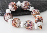 Fiery Lampwork Dahlia Bead Set alternative view 2