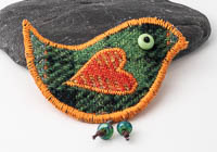 Harris Tweed Bird Brooch