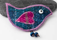 Harris Tweed Bird Brooch