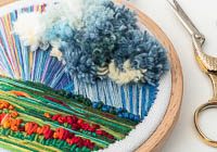 April Showers - Landscape Embroidery Hoop Art alternative view 1