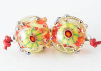 Lampwork Murrini Flower Beads