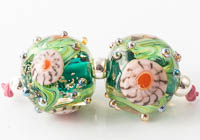 Lampwork Murrini Flower Beads