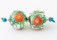 Lampwork Murrini Flower Beads