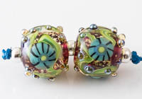 Lampwork Murrini Flower Beads