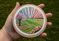 Cherry Tree - Landscape Embroidery Hoop Art alternative view 1