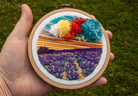 Lavender - Landscape Embroidery Hoop Art alternative view 1