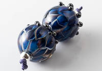 Lampwork Dahlia Bead Pair alternative view 2