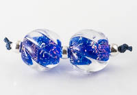 Dichroic Swirly Lampwork Beads
