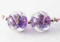 Dichroic Swirly Lampwork Beads