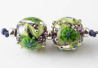 Lampwork Murrini Flower Beads