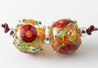 Lampwork Murrini Flower Beads