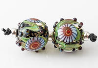 Lampwork Murrini Flower Beads