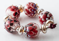 Ruby Lampwork Dahlia Bead Set alternative view 2