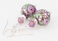 Pink Murrini Lampwork Earrings alternative view 1