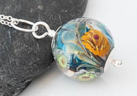 Flower Lampwork Pendant Necklace