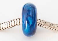 Silver Cored Blue Lampwork Charm Bead alternative view 2