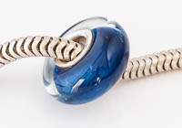 Silver Cored Blue Lampwork Charm Bead alternative view 1