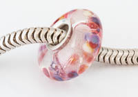 Silver Cored Blue Lampwork Charm Bead alternative view 1